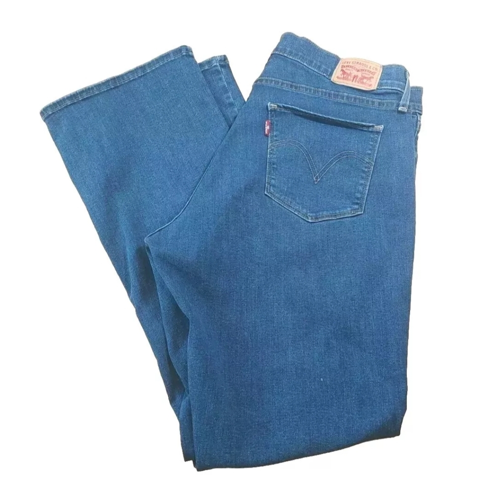 Levi's Jeans Plus Sz 33/14 Signature Curvy Bootcut Blue Stretch Denim 34 X 31